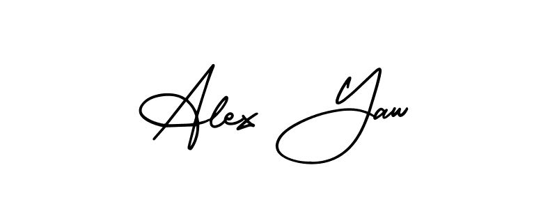 AmerikaSignatureDemo-Regular is a professional signature style that is perfect for those who want to add a touch of class to their signature. It is also a great choice for those who want to make their signature more unique. Get Alex Yaw name to fancy signature for free. Alex Yaw signature style 3 images and pictures png