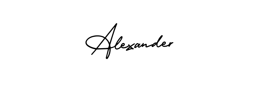 Use a signature maker to create a handwritten signature online. With this signature software, you can design (AmerikaSignatureDemo-Regular) your own signature for name Alexander. Alexander signature style 3 images and pictures png