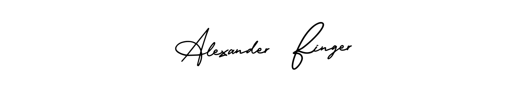 How to make Alexander  Finger name signature. Use AmerikaSignatureDemo-Regular style for creating short signs online. This is the latest handwritten sign. Alexander  Finger signature style 3 images and pictures png