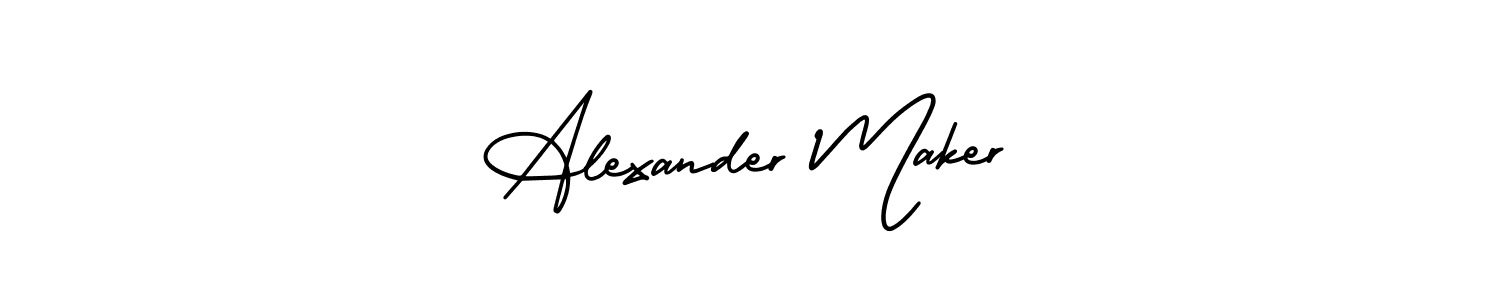 Check out images of Autograph of Alexander Maker name. Actor Alexander Maker Signature Style. AmerikaSignatureDemo-Regular is a professional sign style online. Alexander Maker signature style 3 images and pictures png