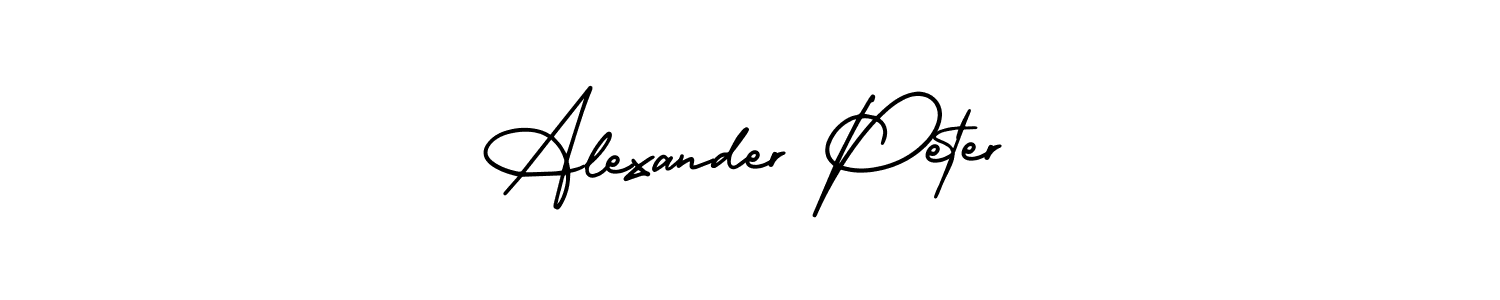 How to make Alexander Peter signature? AmerikaSignatureDemo-Regular is a professional autograph style. Create handwritten signature for Alexander Peter name. Alexander Peter signature style 3 images and pictures png