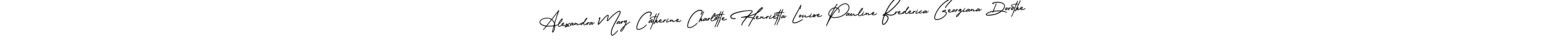 This is the best signature style for the Alexandra Mary Catherine Charlotte Henrietta Louise Pauline Frederica Georgiana Dorothe name. Also you like these signature font (AmerikaSignatureDemo-Regular). Mix name signature. Alexandra Mary Catherine Charlotte Henrietta Louise Pauline Frederica Georgiana Dorothe signature style 3 images and pictures png