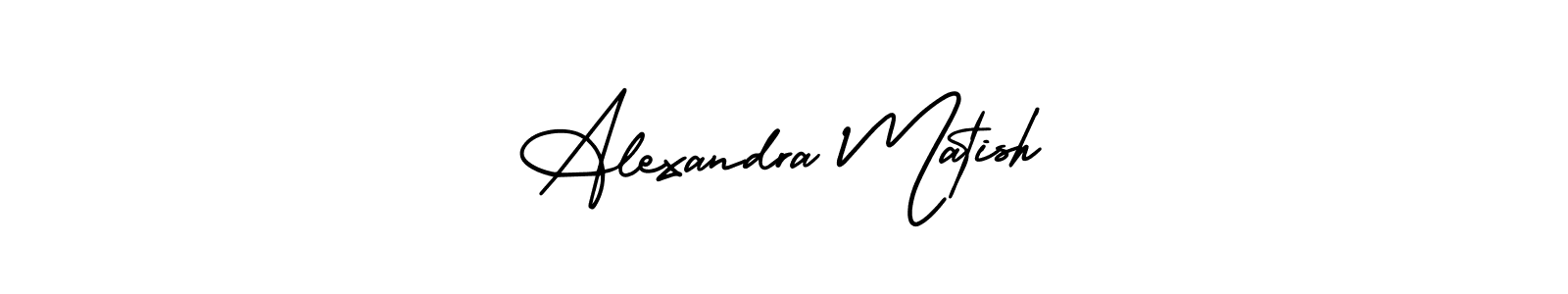 This is the best signature style for the Alexandra Matish name. Also you like these signature font (AmerikaSignatureDemo-Regular). Mix name signature. Alexandra Matish signature style 3 images and pictures png