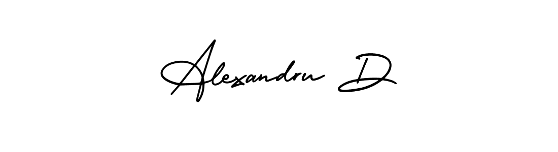 You should practise on your own different ways (AmerikaSignatureDemo-Regular) to write your name (Alexandru D) in signature. don't let someone else do it for you. Alexandru D signature style 3 images and pictures png