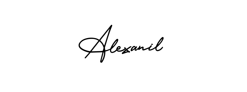 Alexanil stylish signature style. Best Handwritten Sign (AmerikaSignatureDemo-Regular) for my name. Handwritten Signature Collection Ideas for my name Alexanil. Alexanil signature style 3 images and pictures png