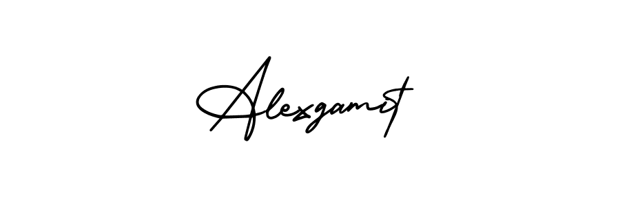 The best way (AmerikaSignatureDemo-Regular) to make a short signature is to pick only two or three words in your name. The name Alexgamit include a total of six letters. For converting this name. Alexgamit signature style 3 images and pictures png