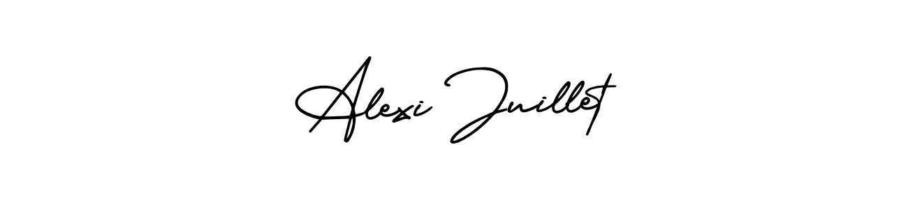 The best way (AmerikaSignatureDemo-Regular) to make a short signature is to pick only two or three words in your name. The name Alexi Juillet include a total of six letters. For converting this name. Alexi Juillet signature style 3 images and pictures png