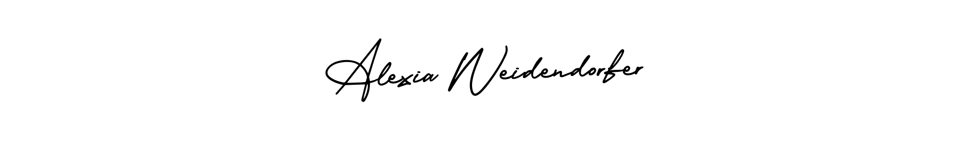 Make a short Alexia Weidendorfer signature style. Manage your documents anywhere anytime using AmerikaSignatureDemo-Regular. Create and add eSignatures, submit forms, share and send files easily. Alexia Weidendorfer signature style 3 images and pictures png