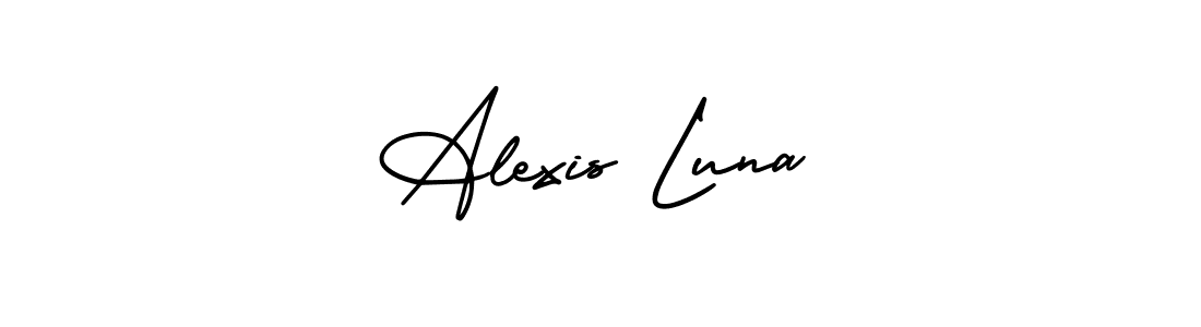 Make a short Alexis Luna signature style. Manage your documents anywhere anytime using AmerikaSignatureDemo-Regular. Create and add eSignatures, submit forms, share and send files easily. Alexis Luna signature style 3 images and pictures png