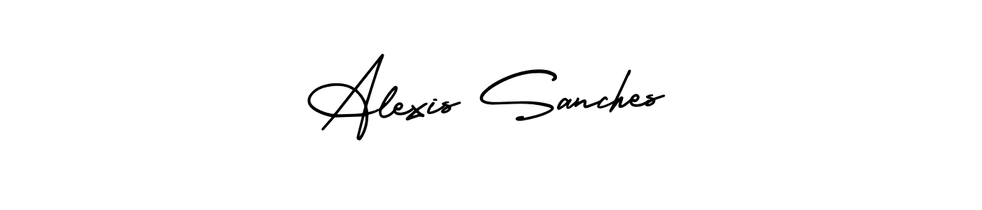 This is the best signature style for the Alexis Sanches name. Also you like these signature font (AmerikaSignatureDemo-Regular). Mix name signature. Alexis Sanches signature style 3 images and pictures png