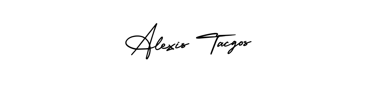 The best way (AmerikaSignatureDemo-Regular) to make a short signature is to pick only two or three words in your name. The name Alexis Tacgos include a total of six letters. For converting this name. Alexis Tacgos signature style 3 images and pictures png
