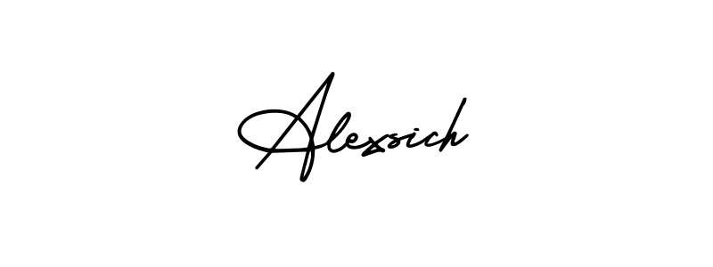 Alexsich stylish signature style. Best Handwritten Sign (AmerikaSignatureDemo-Regular) for my name. Handwritten Signature Collection Ideas for my name Alexsich. Alexsich signature style 3 images and pictures png