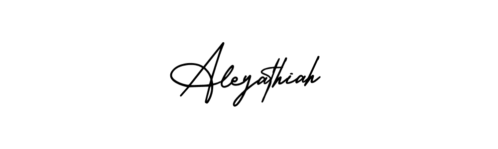 It looks lik you need a new signature style for name Aleyathiah. Design unique handwritten (AmerikaSignatureDemo-Regular) signature with our free signature maker in just a few clicks. Aleyathiah signature style 3 images and pictures png