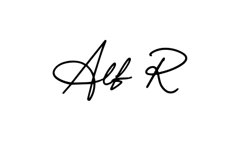 How to make Alf R signature? AmerikaSignatureDemo-Regular is a professional autograph style. Create handwritten signature for Alf R name. Alf R signature style 3 images and pictures png