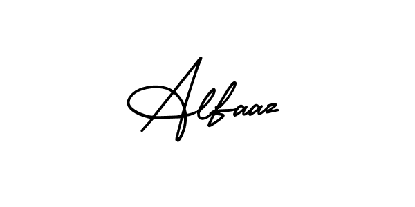 How to make Alfaaz name signature. Use AmerikaSignatureDemo-Regular style for creating short signs online. This is the latest handwritten sign. Alfaaz signature style 3 images and pictures png