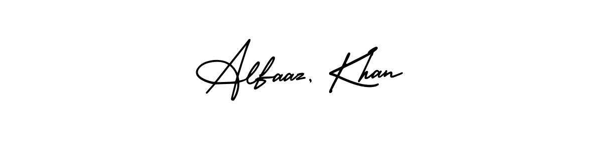 Design your own signature with our free online signature maker. With this signature software, you can create a handwritten (AmerikaSignatureDemo-Regular) signature for name Alfaaz, Khan. Alfaaz, Khan signature style 3 images and pictures png