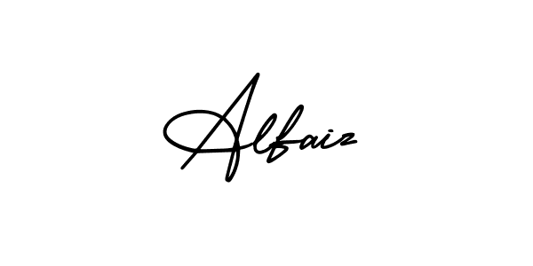 Alfaiz stylish signature style. Best Handwritten Sign (AmerikaSignatureDemo-Regular) for my name. Handwritten Signature Collection Ideas for my name Alfaiz. Alfaiz signature style 3 images and pictures png