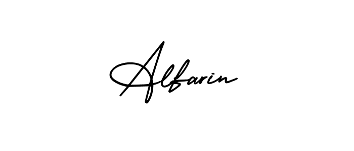 This is the best signature style for the Alfarin name. Also you like these signature font (AmerikaSignatureDemo-Regular). Mix name signature. Alfarin signature style 3 images and pictures png