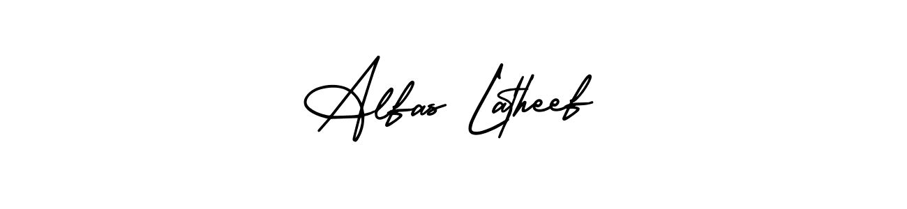 How to make Alfas Latheef signature? AmerikaSignatureDemo-Regular is a professional autograph style. Create handwritten signature for Alfas Latheef name. Alfas Latheef signature style 3 images and pictures png