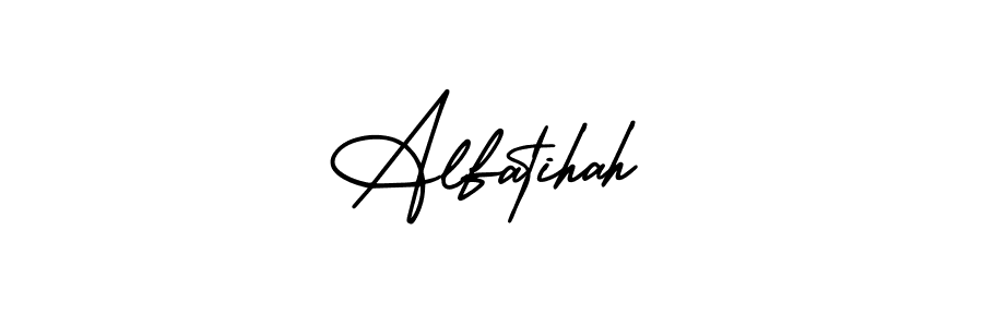 Make a beautiful signature design for name Alfatihah. With this signature (AmerikaSignatureDemo-Regular) style, you can create a handwritten signature for free. Alfatihah signature style 3 images and pictures png