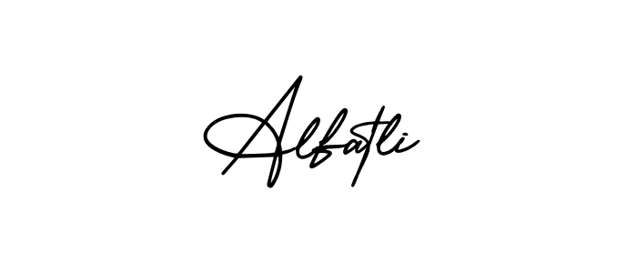 AmerikaSignatureDemo-Regular is a professional signature style that is perfect for those who want to add a touch of class to their signature. It is also a great choice for those who want to make their signature more unique. Get Alfatli name to fancy signature for free. Alfatli signature style 3 images and pictures png