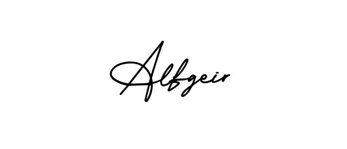 Make a beautiful signature design for name Alfgeir. With this signature (AmerikaSignatureDemo-Regular) style, you can create a handwritten signature for free. Alfgeir signature style 3 images and pictures png