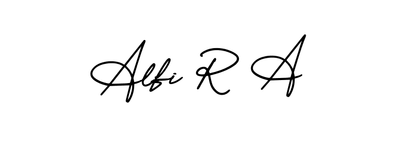 if you are searching for the best signature style for your name Alfi R A. so please give up your signature search. here we have designed multiple signature styles  using AmerikaSignatureDemo-Regular. Alfi R A signature style 3 images and pictures png