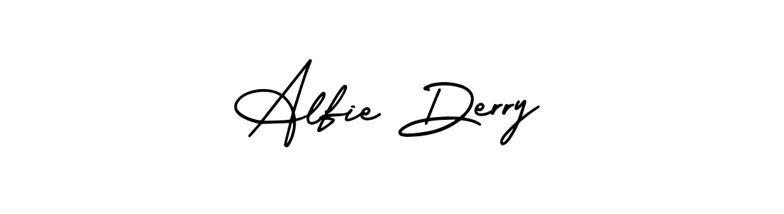 if you are searching for the best signature style for your name Alfie Derry. so please give up your signature search. here we have designed multiple signature styles  using AmerikaSignatureDemo-Regular. Alfie Derry signature style 3 images and pictures png