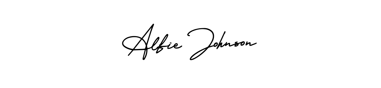 Best and Professional Signature Style for Alfie Johnson. AmerikaSignatureDemo-Regular Best Signature Style Collection. Alfie Johnson signature style 3 images and pictures png