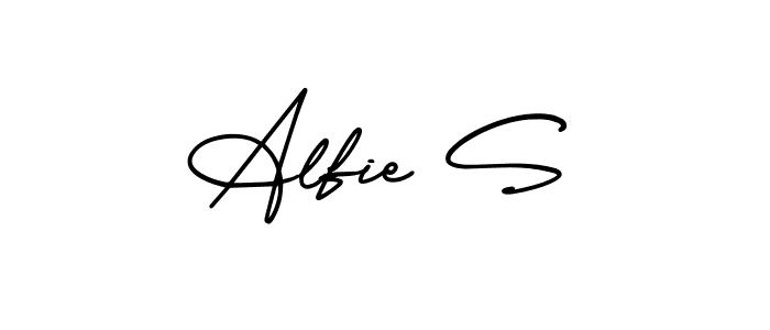 You can use this online signature creator to create a handwritten signature for the name Alfie S. This is the best online autograph maker. Alfie S signature style 3 images and pictures png