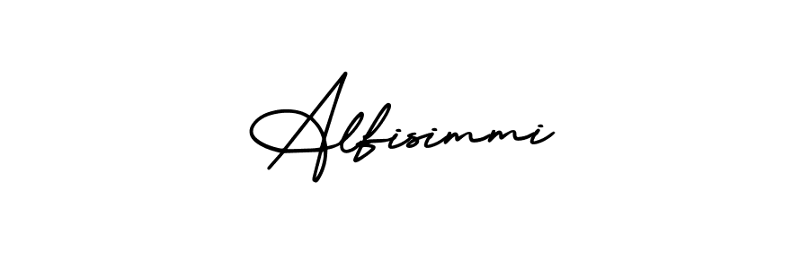 Design your own signature with our free online signature maker. With this signature software, you can create a handwritten (AmerikaSignatureDemo-Regular) signature for name Alfisimmi. Alfisimmi signature style 3 images and pictures png