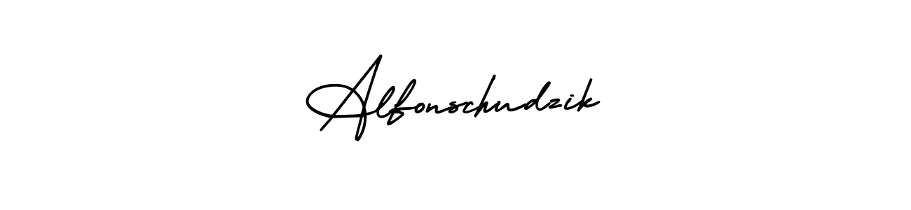 Use a signature maker to create a handwritten signature online. With this signature software, you can design (AmerikaSignatureDemo-Regular) your own signature for name Alfonschudzik. Alfonschudzik signature style 3 images and pictures png