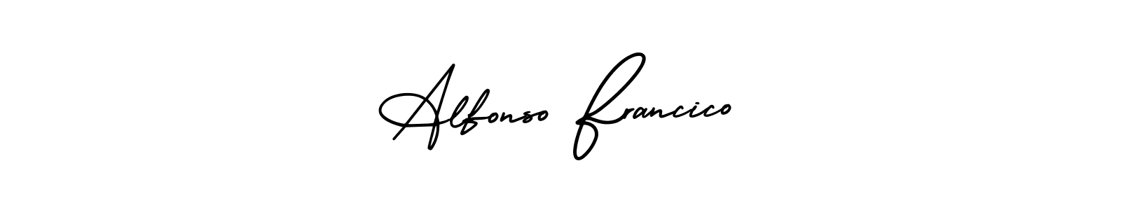 How to make Alfonso Francico signature? AmerikaSignatureDemo-Regular is a professional autograph style. Create handwritten signature for Alfonso Francico name. Alfonso Francico signature style 3 images and pictures png
