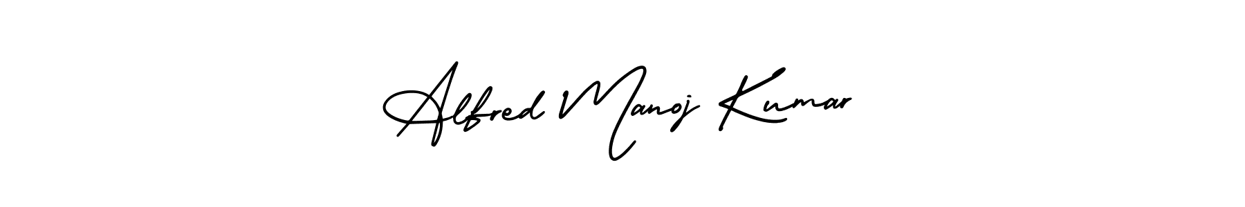 Design your own signature with our free online signature maker. With this signature software, you can create a handwritten (AmerikaSignatureDemo-Regular) signature for name Alfred Manoj Kumar. Alfred Manoj Kumar signature style 3 images and pictures png