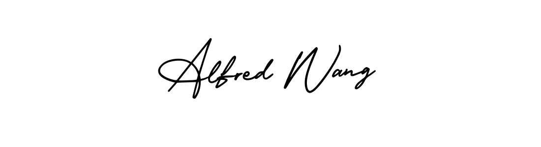 It looks lik you need a new signature style for name Alfred Wang. Design unique handwritten (AmerikaSignatureDemo-Regular) signature with our free signature maker in just a few clicks. Alfred Wang signature style 3 images and pictures png