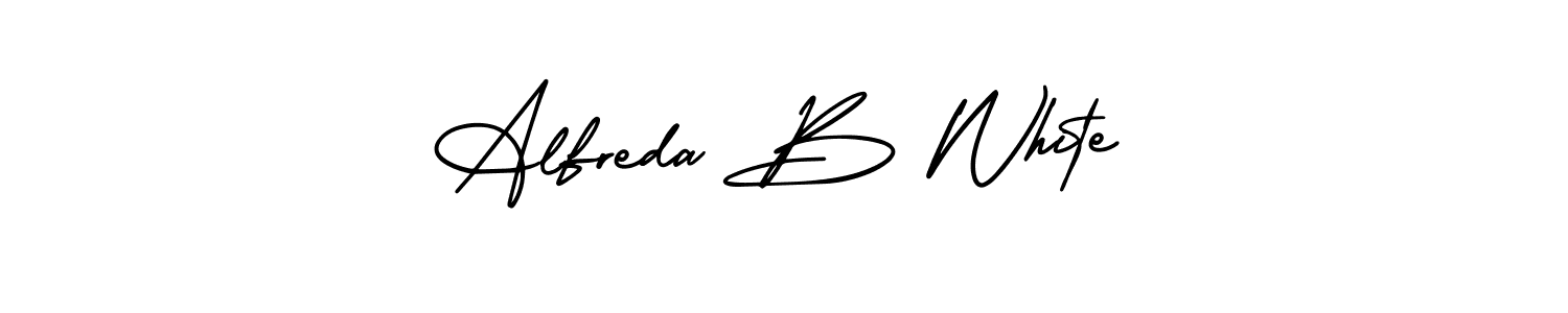 Best and Professional Signature Style for Alfreda B White. AmerikaSignatureDemo-Regular Best Signature Style Collection. Alfreda B White signature style 3 images and pictures png