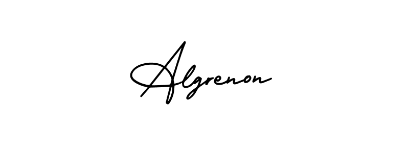 Use a signature maker to create a handwritten signature online. With this signature software, you can design (AmerikaSignatureDemo-Regular) your own signature for name Algrenon. Algrenon signature style 3 images and pictures png