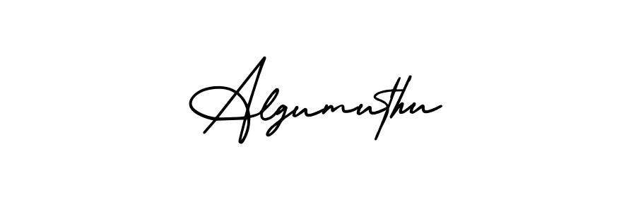 Similarly AmerikaSignatureDemo-Regular is the best handwritten signature design. Signature creator online .You can use it as an online autograph creator for name Algumuthu. Algumuthu signature style 3 images and pictures png