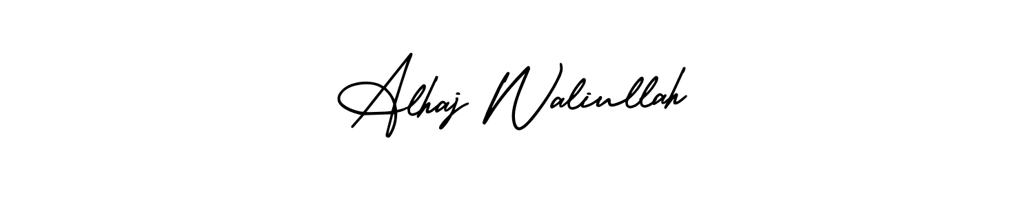 Design your own signature with our free online signature maker. With this signature software, you can create a handwritten (AmerikaSignatureDemo-Regular) signature for name Alhaj Waliullah. Alhaj Waliullah signature style 3 images and pictures png