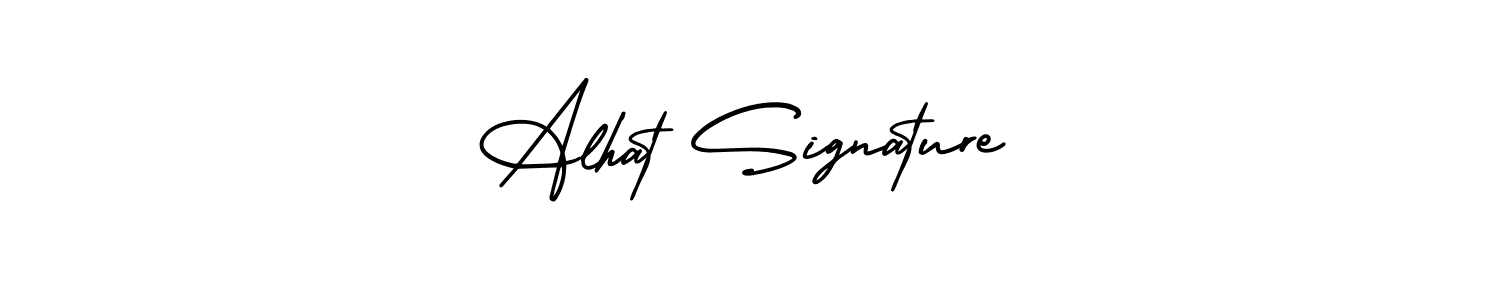 Design your own signature with our free online signature maker. With this signature software, you can create a handwritten (AmerikaSignatureDemo-Regular) signature for name Alhat Signature. Alhat Signature signature style 3 images and pictures png