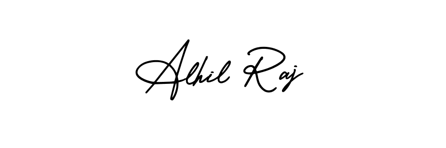 if you are searching for the best signature style for your name Alhil Raj. so please give up your signature search. here we have designed multiple signature styles  using AmerikaSignatureDemo-Regular. Alhil Raj signature style 3 images and pictures png