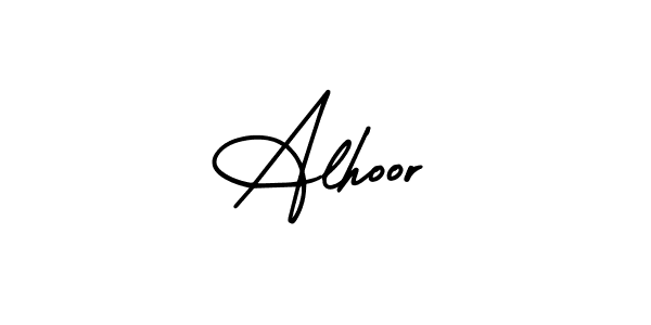 It looks lik you need a new signature style for name Alhoor. Design unique handwritten (AmerikaSignatureDemo-Regular) signature with our free signature maker in just a few clicks. Alhoor signature style 3 images and pictures png