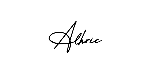 if you are searching for the best signature style for your name Alhric. so please give up your signature search. here we have designed multiple signature styles  using AmerikaSignatureDemo-Regular. Alhric signature style 3 images and pictures png