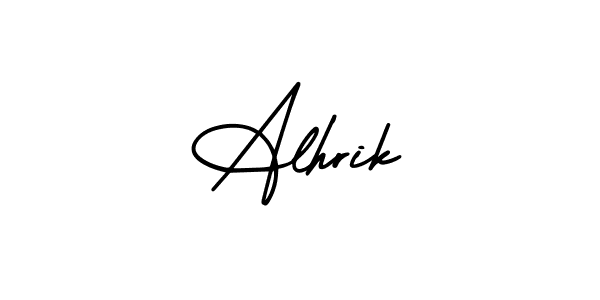 Similarly AmerikaSignatureDemo-Regular is the best handwritten signature design. Signature creator online .You can use it as an online autograph creator for name Alhrik. Alhrik signature style 3 images and pictures png