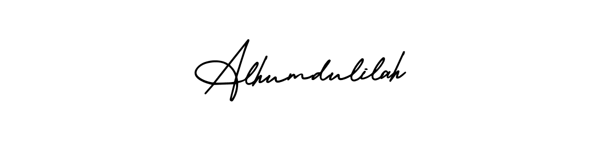 It looks lik you need a new signature style for name Alhumdulilah. Design unique handwritten (AmerikaSignatureDemo-Regular) signature with our free signature maker in just a few clicks. Alhumdulilah signature style 3 images and pictures png