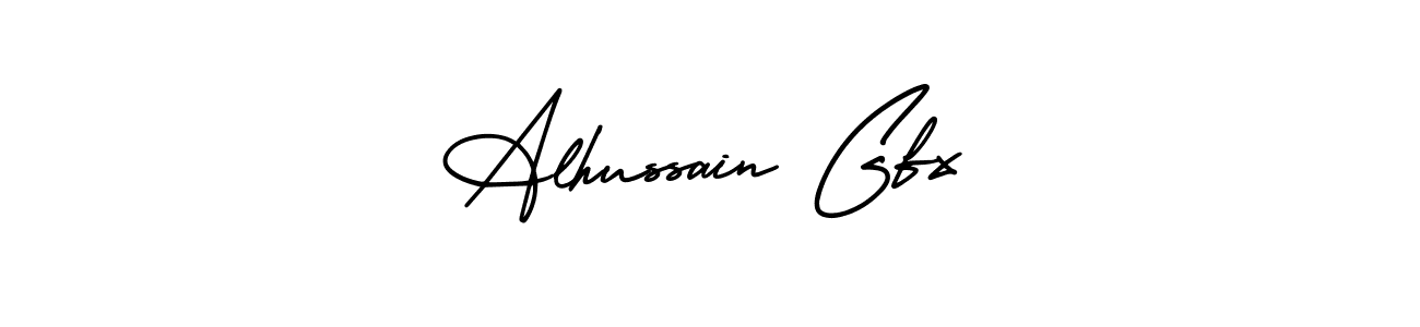 Create a beautiful signature design for name Alhussain Gfx. With this signature (AmerikaSignatureDemo-Regular) fonts, you can make a handwritten signature for free. Alhussain Gfx signature style 3 images and pictures png