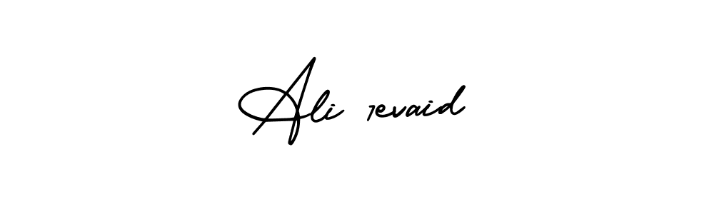 How to make Ali 7evaid name signature. Use AmerikaSignatureDemo-Regular style for creating short signs online. This is the latest handwritten sign. Ali 7evaid signature style 3 images and pictures png