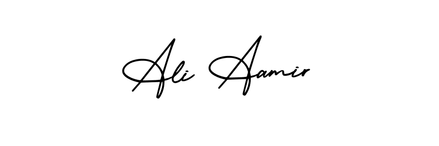 if you are searching for the best signature style for your name Ali Aamir. so please give up your signature search. here we have designed multiple signature styles  using AmerikaSignatureDemo-Regular. Ali Aamir signature style 3 images and pictures png