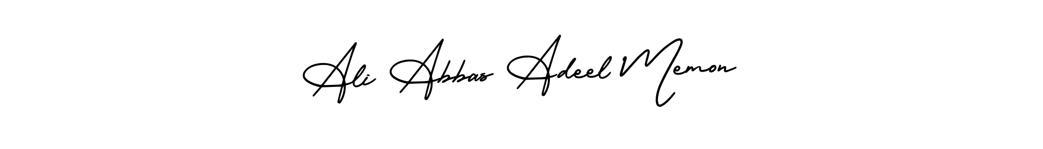 It looks lik you need a new signature style for name Ali Abbas Adeel Memon. Design unique handwritten (AmerikaSignatureDemo-Regular) signature with our free signature maker in just a few clicks. Ali Abbas Adeel Memon signature style 3 images and pictures png