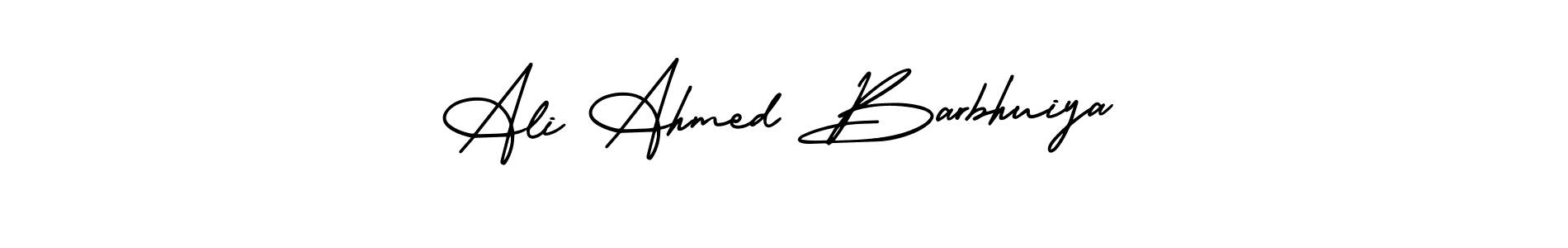 Make a beautiful signature design for name Ali Ahmed Barbhuiya. With this signature (AmerikaSignatureDemo-Regular) style, you can create a handwritten signature for free. Ali Ahmed Barbhuiya signature style 3 images and pictures png